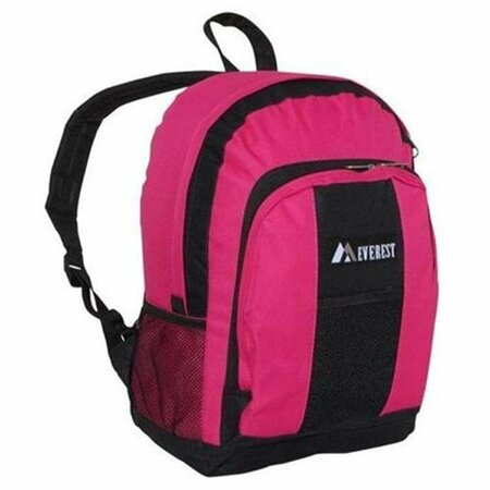 EVEREST BP2072-HPK-BK Backpack with Front & Side Pockets - Hot Pink-Black EV122720